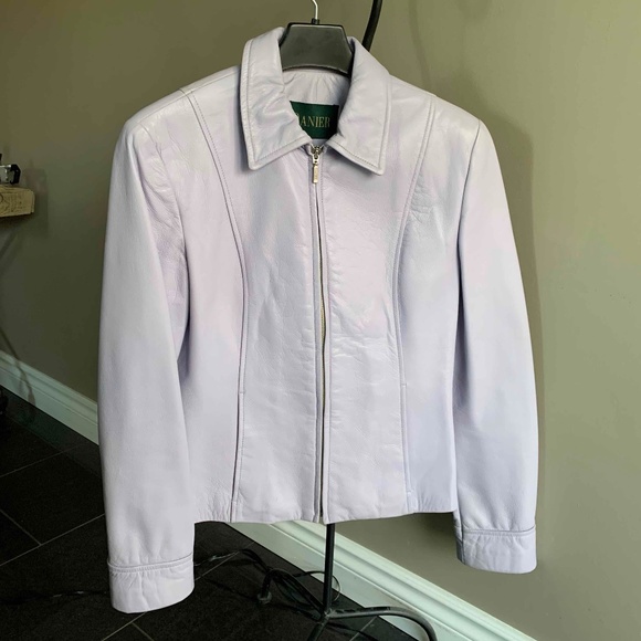 Danier Leather Lilac Purple Leather Jacket - Picture 1 of 5